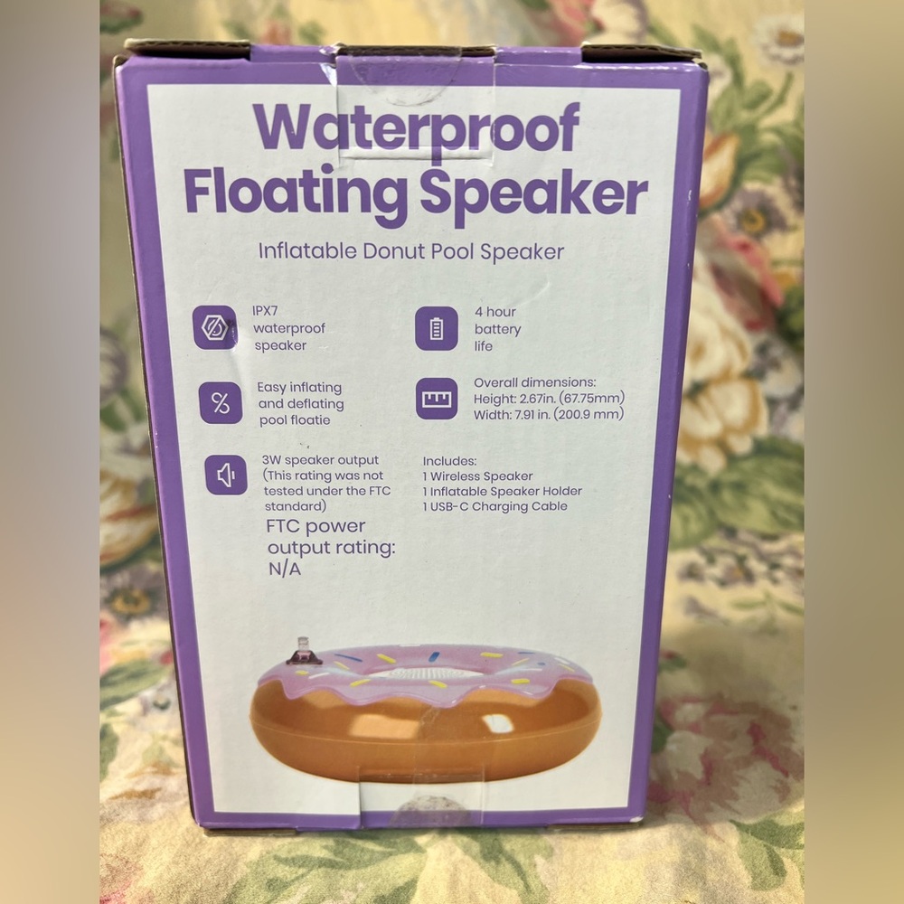 Target Inflatable Donut Pool Speaker - Pink and Brown - Picture 2 of 8